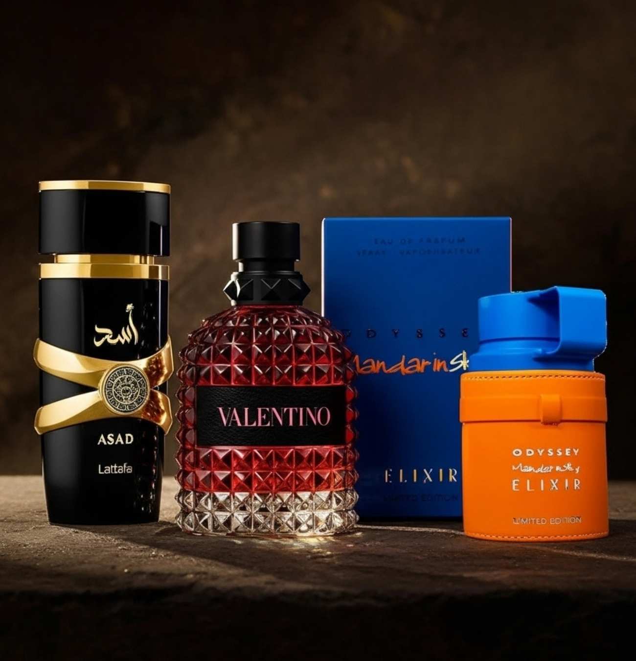 #3 Valentino + Mandarin Sky Elixir + Asad Negro